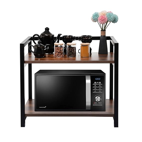 DIVYA 2-Layer Microwave Stand, OTG Stand, Microwave Oven Platform Rack, Kitchen Storage Shelf